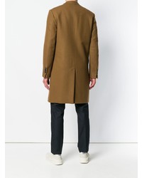 Горчичное длинное пальто от AMI Alexandre Mattiussi