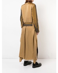 Женское горчичное пальто с принтом от Uma Wang