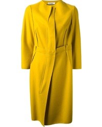 Женское горчичное пальто от Jil Sander