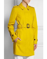 Женское горчичное пальто от Burberry