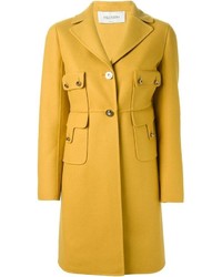 Женское горчичное пальто от Valentino