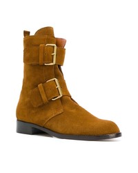 Горчичные замшевые ботильоны от Michel Vivien