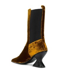 Горчичные замшевые ботильоны от MARQUES ALMEIDA