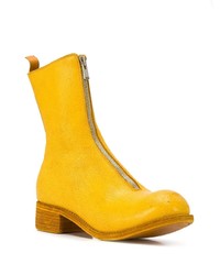 Мужские горчичные замшевые ботинки челси от Guidi