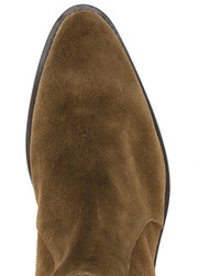 Мужские горчичные замшевые ботинки от Balenciaga