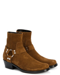 Мужские горчичные замшевые ботинки от Balenciaga