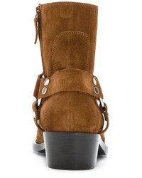 Мужские горчичные замшевые ботинки от Balenciaga