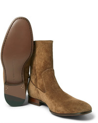 Мужские горчичные замшевые ботинки от Alexander McQueen