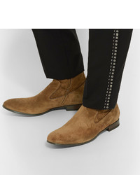 Мужские горчичные замшевые ботинки от Alexander McQueen