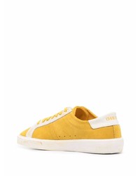 Мужские горчичные замшевые низкие кеды от Diesel