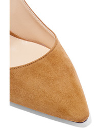 Горчичные замшевые туфли от Jimmy Choo