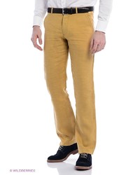 Мужские горчичные классические брюки от Berkytt