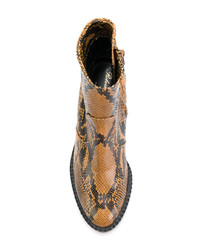 Горчичные кожаные ботильоны от Clergerie