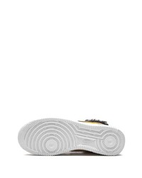 Мужские горчичные кожаные высокие кеды от Nike