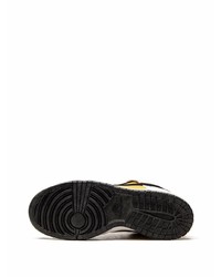 Мужские горчичные кожаные высокие кеды от Nike