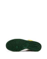 Мужские горчичные кожаные высокие кеды от Nike