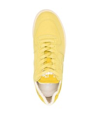 Мужские горчичные кожаные низкие кеды от Diadora