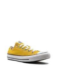 Мужские горчичные низкие кеды из плотной ткани от Converse