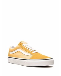 Мужские горчичные низкие кеды из плотной ткани от Vans