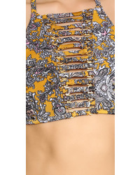 Горчичный бикини-топ от Zimmermann