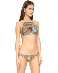 Горчичный бикини-топ от Zimmermann