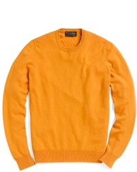 Горчичный вязаный свитер