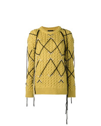 Женский горчичный вязаный свитер от Calvin Klein 205W39nyc
