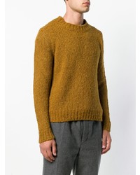 Мужской горчичный вязаный свитер от Isabel Marant