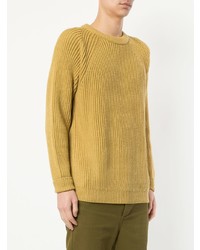 Мужской горчичный вязаный свитер от H Beauty&Youth