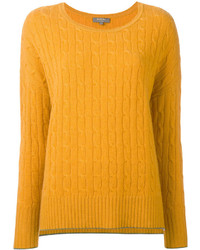 Женский горчичный вязаный свитер от N.Peal