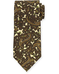 Горчичный галстук с "огурцами"