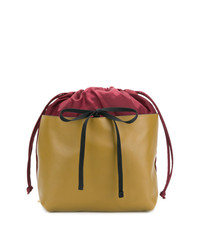 Женский горчичный кожаный рюкзак от Marni