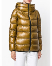 Женский горчичный пуховик от Herno