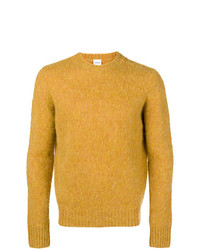 Мужской горчичный свитер с круглым вырезом от Aspesi