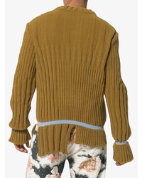 Мужской горчичный свитер с круглым вырезом от Helen Lawrence