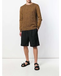 Мужской горчичный свитер с круглым вырезом от Stella McCartney