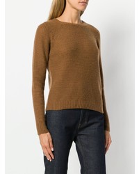 Женский горчичный свитер с круглым вырезом от Max Mara