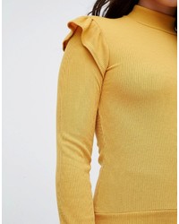 Женский горчичный свитер от Boohoo