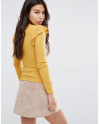 Женский горчичный свитер от Boohoo