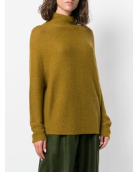 Горчичный свободный свитер от Christian Wijnants