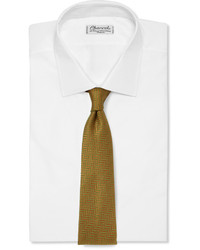 Мужской горчичный шерстяной галстук от Charvet