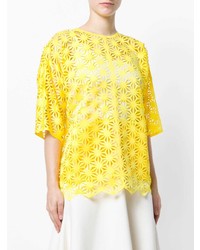 Желтая блуза с коротким рукавом от Paskal