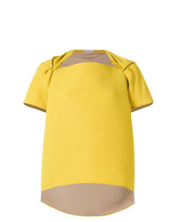 Желтая блуза с коротким рукавом от Maticevski