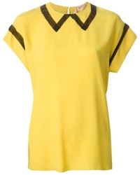 Желтая блуза с коротким рукавом от No.21