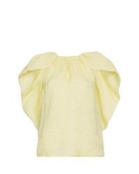 Желтая блуза с коротким рукавом от Rosie Assoulin