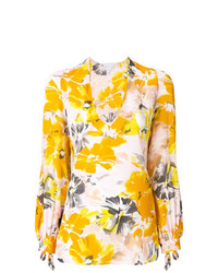 Желтая блузка с длинным рукавом с цветочным принтом от Alice McCall