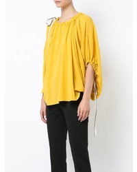 Желтая блузка с длинным рукавом от Derek Lam