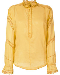Желтая блузка с длинным рукавом от Etoile Isabel Marant