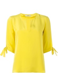 Желтая блузка с длинным рукавом от Etro