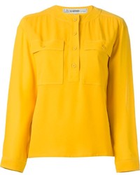 Желтая блузка с длинным рукавом от Jean Louis Scherrer